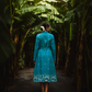 Teal Heritage Belted Shirt Dress