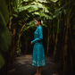 Teal Heritage Belted Shirt Dress