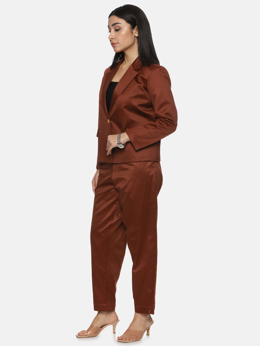 Cotton Satin Pant Suit