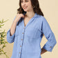 Trendy Cotton Top-Sky Blue