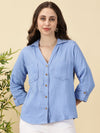 Trendy Cotton Top-Sky Blue