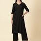 Cotton Lycra Workwear Kurta-Black