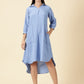 Summer Shirt Dress-Sky Blue
