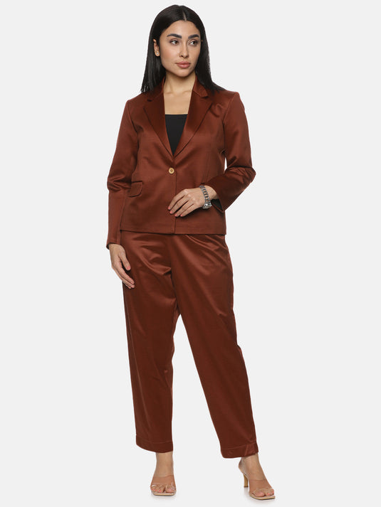 Cotton Satin Pant Suit