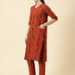 Kurta Cords-Tan Brown Handwoven Ikat