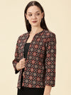 Open Front Blazer-Handblock Ajrak