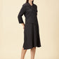 Cotton Lycra Blazer Dress-Grey