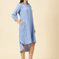 Summer Shirt Dress-Sky Blue