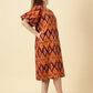 Ballon sleeve midi dress