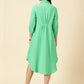 Summer Shirt Dress-Green