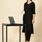 Cotton Lycra Workwear Kurta-Black