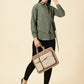 Modern Cotton Wrap Shirt-Olive Green