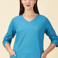 Cotton Lycra Workwear Kurta-Azure Blue