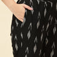 Kurta Cords-Black Handwoven Ikat