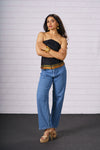 Black Tube Top with Zari Border Tradition, Rebooted. For the Bold & Beautiful.