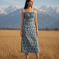 Indigo Blue Cotton Block Printed Slip Dress