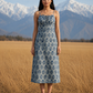 Indigo Blue Cotton Block Printed Slip Dress