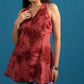 Crimson Red Tie-Dye Handloom Tunic