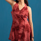 Crimson Red Tie-Dye Handloom Tunic