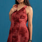 Crimson Red Tie-Dye Handloom Tunic