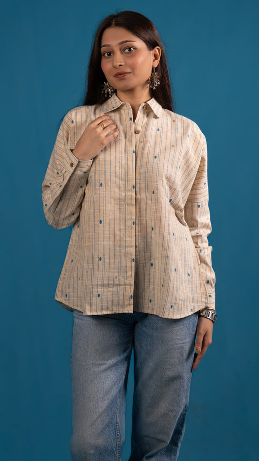 Sandstone Stripe Handloom Shirt