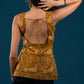 Mustard Bloom Deep U-Back Top