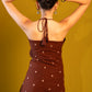 Halter Neck long top - Deep Brown