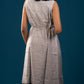 White & Black Handloom Wrap Midi Dress