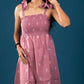 Tie-Strap Dress-Dusty Rose
