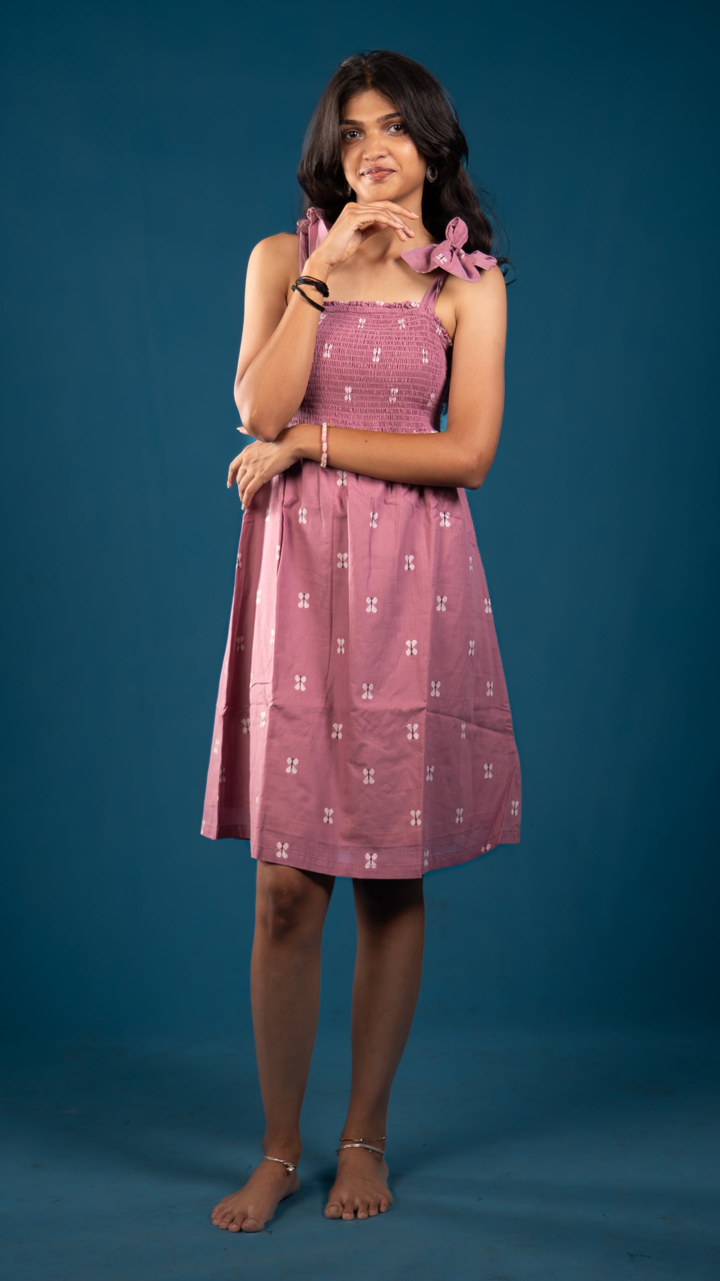 Tie-Strap Dress-Dusty Rose