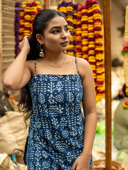 Blue Roots Cami Strap Kurti