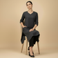 Dark Charcoal Grey Cotton Viscose Lycra Kurta - Classic Workwear Edits