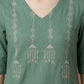 Sage Green Handcrafted Motif Cotton Kurta