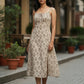 Pure Cotton Organic Block Printed Slip Dress- Earthy Brown