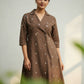 A Line Midi Dress - Cocoa Brown Cotton