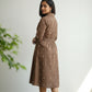 A Line Midi Dress - Cocoa Brown Cotton