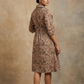 A Line Midi Dress - Kalamkari Brown Tone