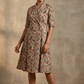 A Line Midi Dress - Kalamkari Brown Tone