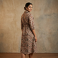 A Line Midi Dress - Kalamkari Brown Tone