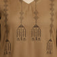 Beige Handcrafted Motif Cotton Kurta