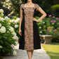 Mano Muse Midi Dress Grey Beige Black kalamkari