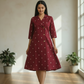 A Line Midi Dress -Marron Magic