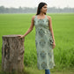 Side-Slit Cotton Kurta -Organic Green