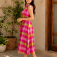 Madras Checks A-Line Midi Dress