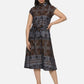 Grey Printed Denim Dress