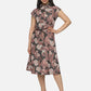 Tropical Printed Denim Dress