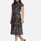 Grey Printed Denim Dress