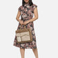 Tropical Printed Denim Dress