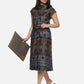 Grey Printed Denim Dress