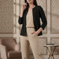 Midnight Classic Black Stripes-Open-Front Blazer-Handwoven Cotton  – Rekha Edit